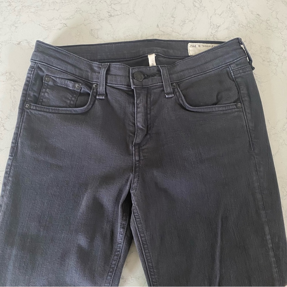 NWOT rag & bone distressed charcoal grey skinny jean - Picture 12 of 13